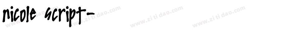 nicole script字体转换